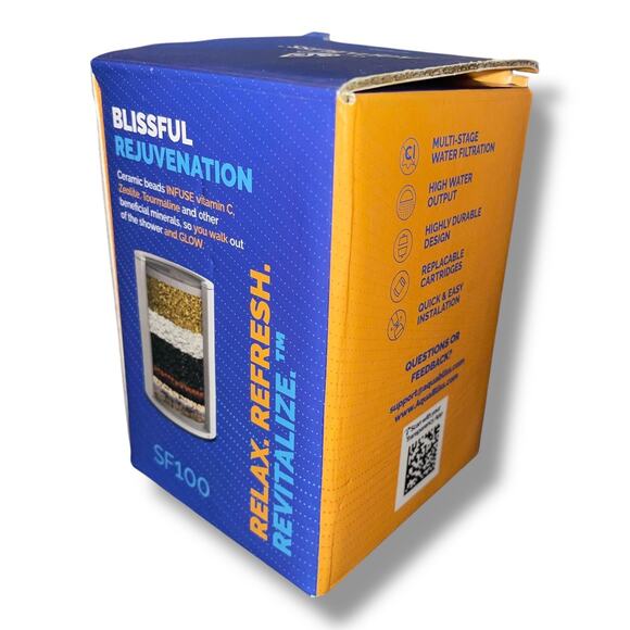 AquaBliss Revitalizing Shower Filter SF100 Chrome High Output Refresh Open Box - Picture 7 of 10